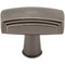 Jeffrey Alexander 1-9/16" Overall Length Brushed Pewter Rectangle Delgado Cabinet Knob 519BNBDL - alternate 3